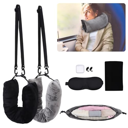 Set 2 Almohadas de Viaje Ajustables para Cuello miniatura 1