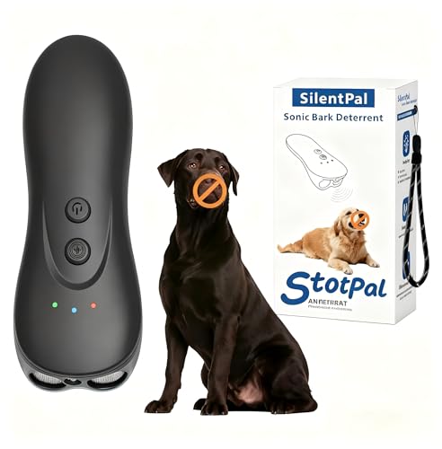 Image of Stop Barking Dog Devices, Safe for Dogs Training, Up to 15Ft Long Range & Rechargeable, Indoor & Outdoor (Black), Dog Bark Deterrent Device, Anti-Barking Device, Bark Control.