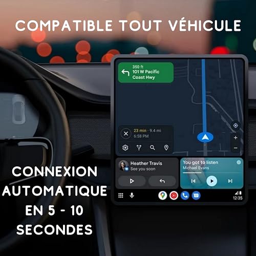 Convertisseur Carplay sans fil et Android Auto boîtier miniature premium