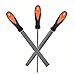 LK-WORLD 8" Wood Rasp File Set with Rubber Grip - Includes Hand Cut Round, Half-round, and Flat Rasp File Kit - Curved and Flat Tools(3 Pcs) (Wood rasp, 8'' wood rasp) black or green packing bags