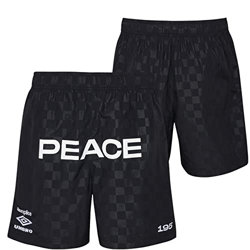 Umbro X Akomplice Peace Embossed Checkerboard Short, Black Beauty, Medium #TOP2