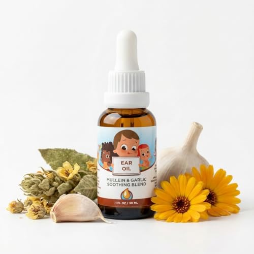 Punkin Butt Baby Ear Oil | Organic Garlic Mullein Calendula Ear Drops Safe for Infants (1 oz)