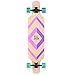 Playshion 39 Inch Drop Through Freestyle Longboard Skateboard Cruiser Purple