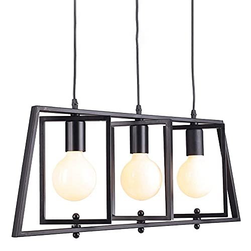 Plafonnier industriel 3 lampes réglables et lustre LED moderne pour décoration de maison