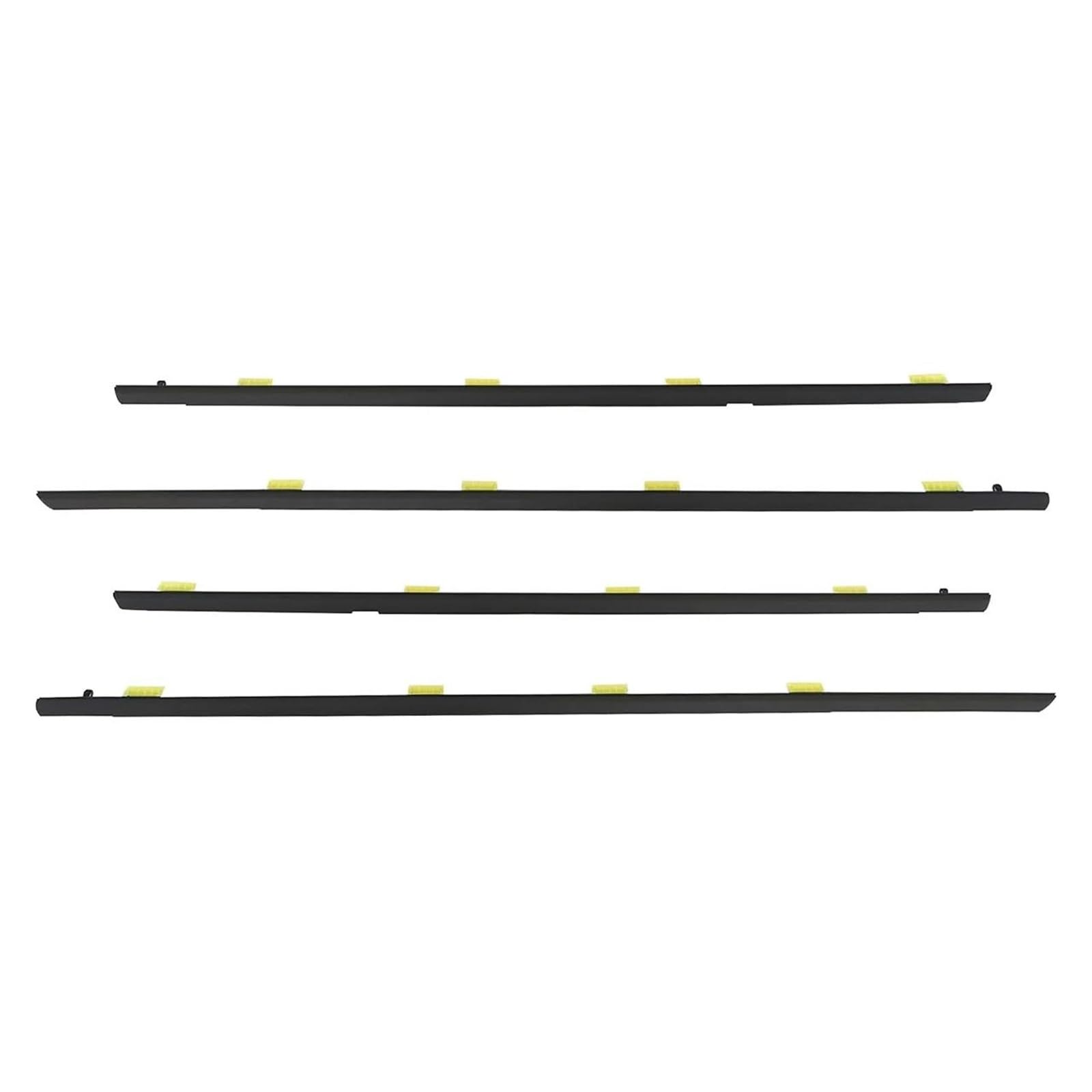 CRJIMX for Civic Sedan 2001-2005 Black 4PCS Car Outer Door Belt Seal Windows Rubber Weatherstrip