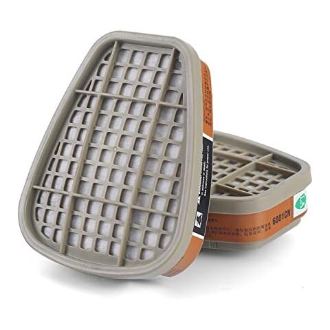 TANGS for Respirator, Dust Proof, Organic Vapor, Pollen and Chemical Cartridges, Compatible with 6200, 6800, 7502, FF402 Respirator (2 Pack), 2 Individual Filter Cartridges Cover