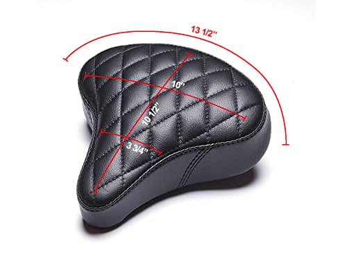 Image of AIRHAWK Inflatable Soft Comfortable Air-Cell Bike-eBike-ExBike Seats for Cycling, Electric Bike Riding & Exercising, Diamond Stitch Cover, Large