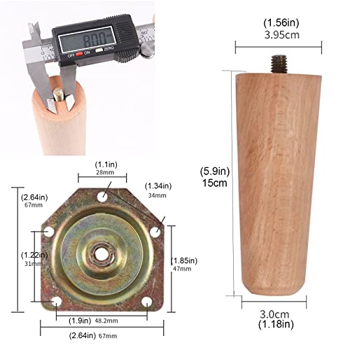 Patas de madera maciza para muebles que elevan la estabilidad de tu sofá y mesa 3