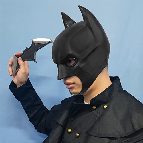 HugOutdoor Halloween Cosplay Cool Man Mask & Foam Dart Superhero Black Latex Full Head Masks Party Costume Accessories for Adults and Teenagers - Image 3