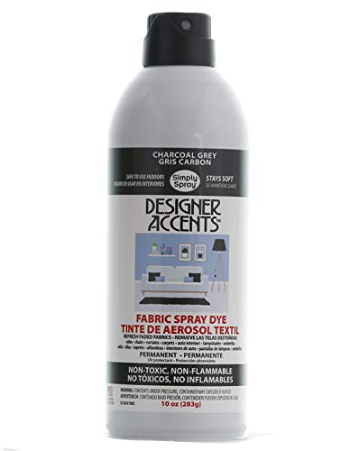 Simply Spray Designer Accents Upholstery Fabric Spray Paint Dye Charcoal Grey (1 Can)