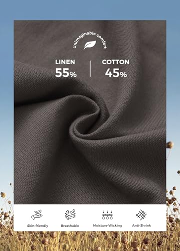 Image of Willit Women Linen Pants Wide Leg Casual Palazzo Pants Cotton Linen Lounge Beach Summer Pants with Pockets 29 inch /31 inch / 33 inch