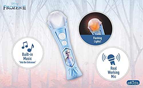 Image of Disney Frozen Toy Microphone for Kids with Music and Lights, Toddler Toys