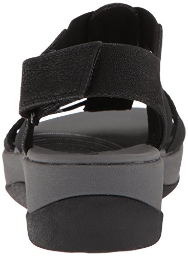 Clarks Women's Arla Shaylie Platform, Black Elastic Fabric, 8 Wide US