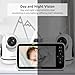 HelloBaby Video Baby Monitor with Upgraded 6” IPS Large Screen, Split Screen with 2 Cameras, Night Vision and Temprature Monitoring, Remote Pan-Tilt-Zoom Camera, No-WiFi