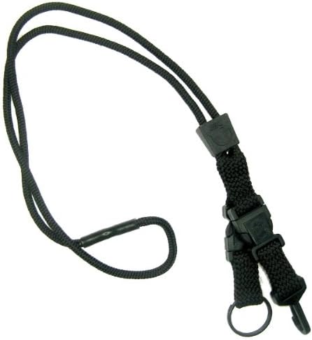 Black EK Breakaway Lanyard with Detachable ID Hook And Key Ring (10230) by EK USA