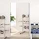 brisafe 180 x 100 cm Vollausmaßes Spiegel Übergrößes Kornsicheres Stehendes Spiegel, 0,04 mm Nano-Film Ultraleicht Standspiegel für Fitnessstudio, Zuhause, Wohnzimmer, Schlafzimmer, Schwarz