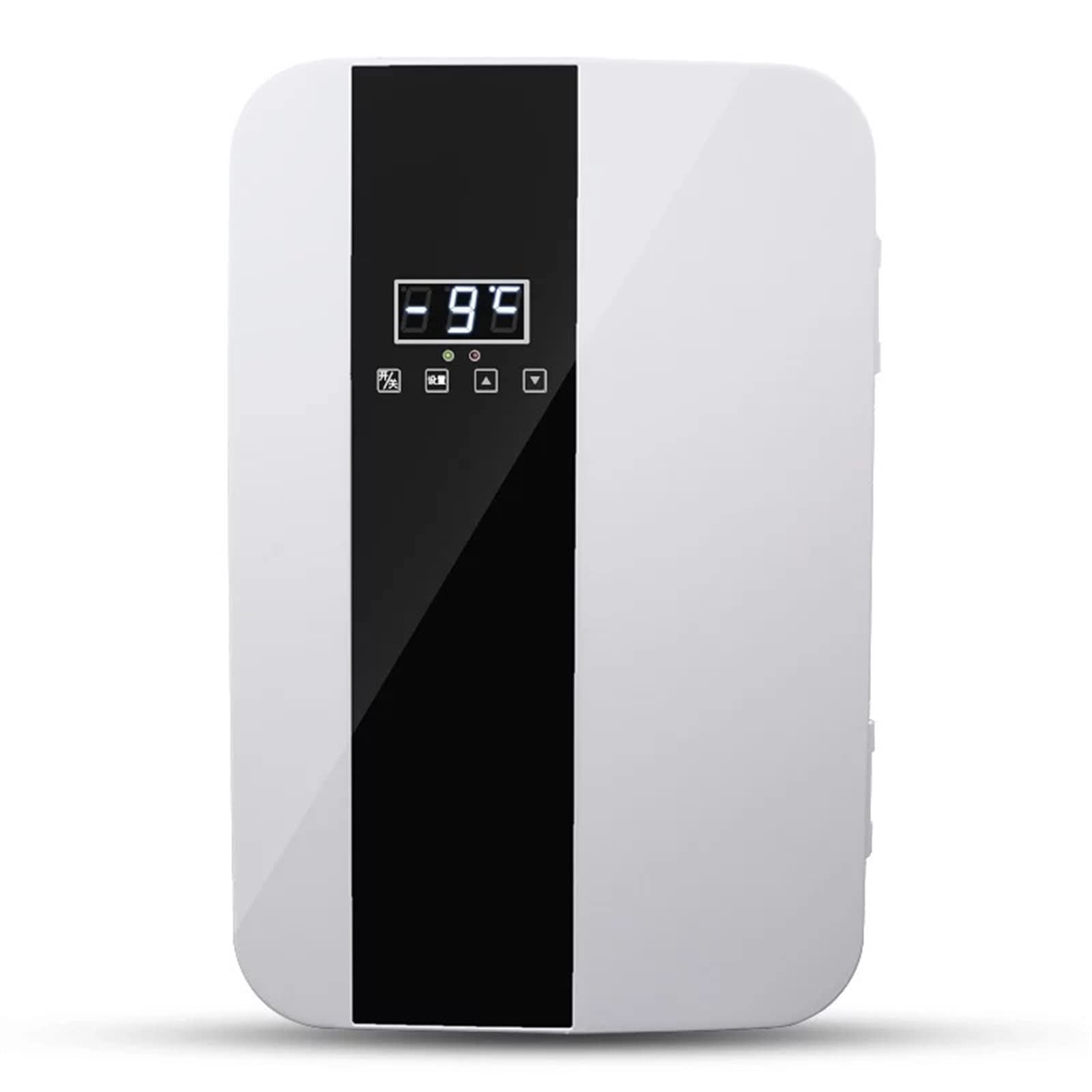 22L Mini Frigo Bevande Cooler Birra Frigorifero con Funzione di Raffreddamento E Calore Refrigerazione Dual Core con Display A LED per Auto, Case, Uffici E Dormitori AC/DC (Color : Black)