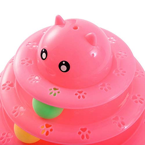 VILLCASE Toalha de 4 NÃ­veis de Brinquedo Interativo Gatinho Brinquedo Gato Brinquedo Bola Brinquedo