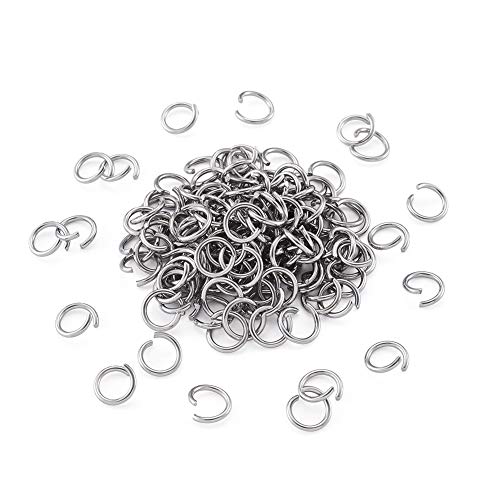 Pandahall Ösenringe, Edelstahl, 1000 Stück 10x1.4mm Edelstahlfarbe