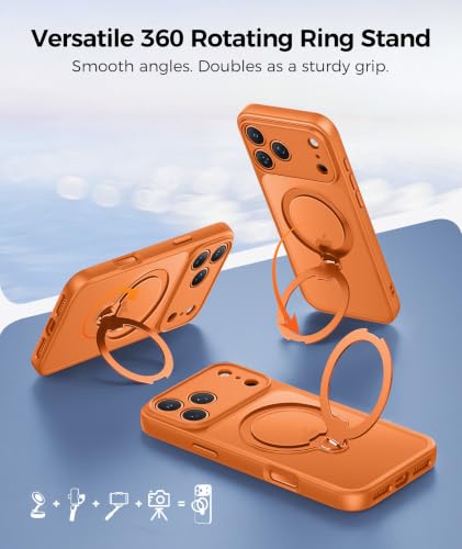 Image of FNTCASE for Phone Pro Case 18 Series /Phone 17 Pro Case with Stand Orange