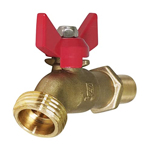 Image of Midline Valve Brass Extended Street Hose Bib Boiler Drain, 1 /2'' SWT /Press, (5 Pack)
