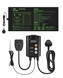 HBN Durable Seedling Heat Mat with Digital Thermostat,Waterproof Hydroponic Heating Pad,Seedling Heating Pad for Winter Indoor Seedling Greenhouse(Combo Set)