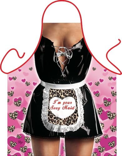 Generisch Grillschürze/Kochschürze Zofe Sexy Maid, Einheitsgröße, Baumwolle, waschbar, **VERSAND GRATIS**