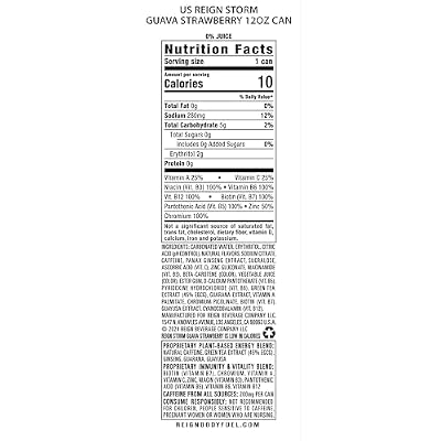 REIGN Storm, Guava Strawberry, Fitness & Wellness Energy Drink, 12 Fl Oz (Pack of 1)