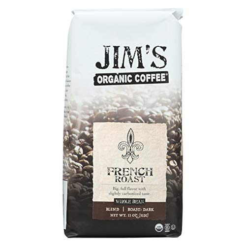 Jim's Organic Coffee - Whole Bean - French Roast - Case of 6 - 11 oz.