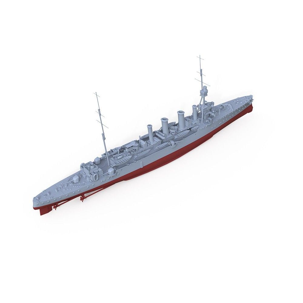 Niepomalowany lekki krążownik wojskowy model 1/350 HMS klasy Weymouth w pełnej obudowie