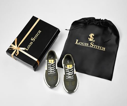 Image of LOUIS STITCH Men's Solar Yellow Lightweight Sport Shoes | Elastic Laces Sneaker and Casual Wear | Perfect for Casual, Gym & Travel Wear | LS-AT-MPGR | UK-6