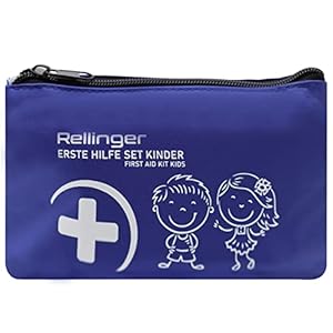 Rellinger® Erste Hilfe Set Kinder [VON ERFAHRENEN MÜTTERN ZUSAMMENGESTELLT] – inkl. Kinderpflasterset – Reiseapotheke…