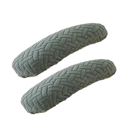 AFXGUSD 2 Fundas para Reposabrazos de Silla de Oficina, Fundas Elásticas para Reposabrazos de Sillón, Protectores para Reposabrazos de Silla de Ordenador, Verde, Individual