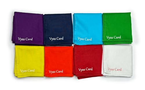 Image of Handkerchief - Pack of 8 Premium Cotton Collection of Lucky Colour Hanky for Men & Women