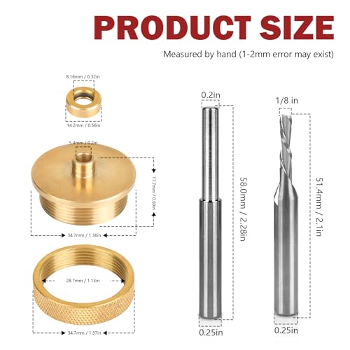 doufuhua Kit de Substituição de Bucha de Embutimento de Roteador para Conjunto de Guia de Gabarito d