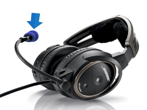 Windscreen for Bose A20 Aviation Headset Mic cover, Replacement for Bose A30 Microphone Spongue Pop filter 3-Pack Blue Foam Cover