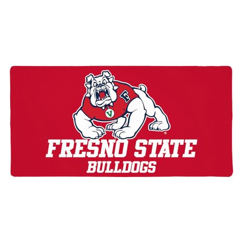 Fresno State Bulldog Logo Large Gaming Mouse Pad Desk Mat with Stitched Edges, Non-Slip Base for Gamer, Home and Office, 31.5 x 15.7