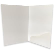 10 Adet Beyaz Cepli Dosya, A4, Bask s z, 300 gr Bristol, 24x32.5 cm