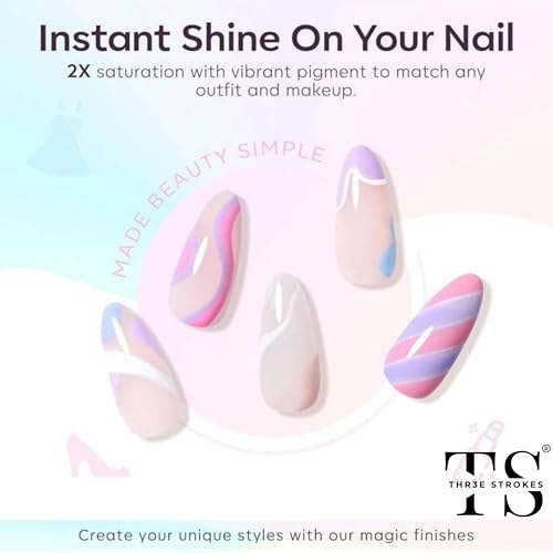 Image of THR3E STROKES Gel Nail Polish Set Gel Polish Orange Hot Pink Blue Yellow Green Purple Vibrant Spring Summer Gel Polish 7ML (UV /LED LIGHT REQUIRED) (VENICE PASTELS (VP22), 7.5ML)