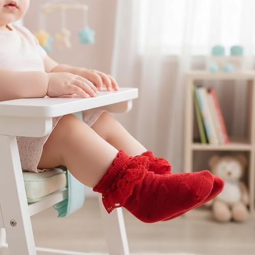 Image of Supersox Frill Ankle Length Socks for Babies | Durable & Breathable Combed Cotton | Extra Soft, Anti-Odor & Moisture Absorbent | Pack of 3