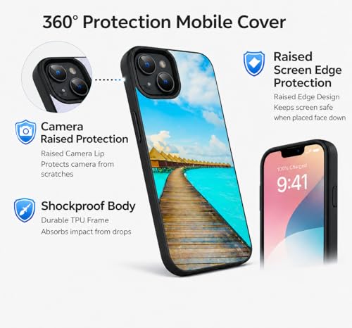 Image of Make My Art TPU Mobile Back Cover for iPhone 14 (5G), Glossy Aluminium Sheet, Spider-Man Comic Pattern, Water Resistant, Slim Fit Case