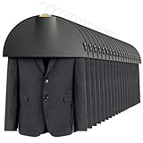 Hangerworld Breathable Shoulder Covers - Protects Clothes from Dust During Storage, Pack of 20, Black