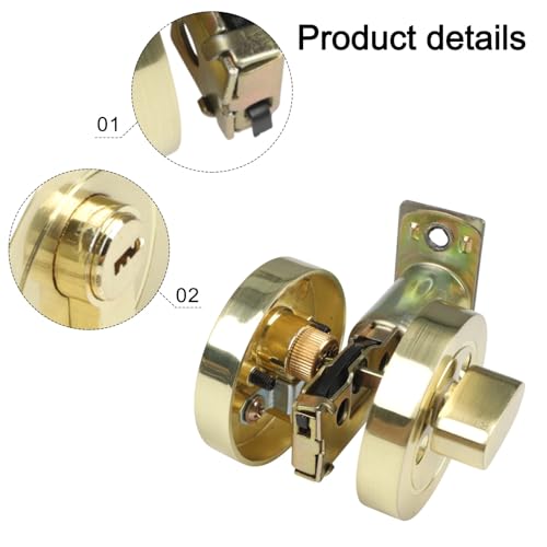 Serrure de porte intérieure robuste clé chambre sécurité maison - 8