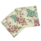 Healvian 40 Stück Teiliges Bedruckte Servietten mit Blumenmuster Praktische Einweg Papierservietten für Geburtstag Hochzeit Party und Tägliche Tischdekoration Saugfähig