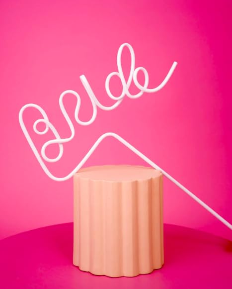 White Bride Straw – Hen Do & Bridal Shower Party Accessory – Bride to Be Gift Idea – Fun Hen Night Decoration for Cocktails, Prosecco & Party Drinks
