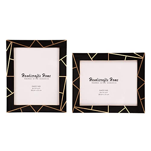 Image of Handicrafts Home 8x10 Picture Frames Pack of 2 - Deco Collection Handcrafted Photo Frames, Perfect for Wall & Tabletop Display, Ideal Home Decor Gift