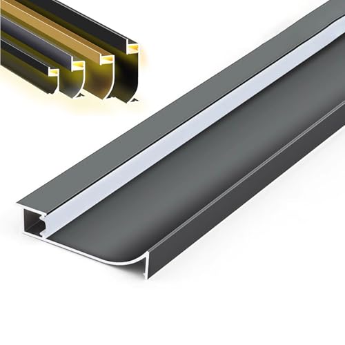 Perfil de canal de aluminio para protección y decoración de pared