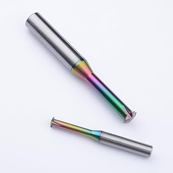 2pcs Metric Carbide Thread Milling Cutter Thread End Mill for Aluminum Thread Angle 60 Degree CNC Metal Processing Replacement Taps - D1.96,pitch0.45~0.6