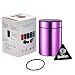 Stash Jar - Airtight Smell Proof Durable Multi-Use Portable Metal Herb Jar Container. Waterproof Aluminum Screw-top Lid Lock Odor -Purple