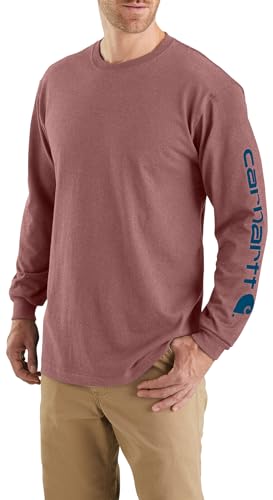 Image of Carhartt Men's Dearborn Loose Long-Sleeve Logo T-Shirt Closeout